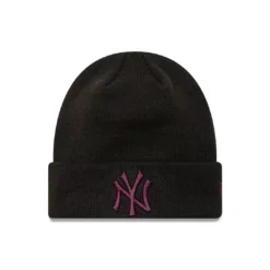 New Era - New York Yankees League Essential Black Cuff Knit Beanie Hat