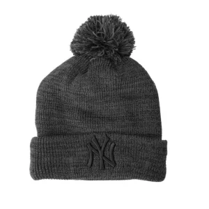 New Era – New York Yankees Pompon Grey Beanie, Sinterklaas Cadeau Volwassenen, Leuk Cadeau voor een Vrouw, Kerstpakket Ideeën, Kerstcadeau Voor een Vrouw, Cadeau Voor Vriendin,