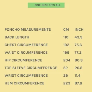 House44store | Rainkiss Regenponcho Damier Rainkiss Regenponcho Maattabel, Rainkiss Maattabel, Rainkiss Maat tabel, Rainkiss Poncho Sizechart, Rainkiss Poncho Size Chart