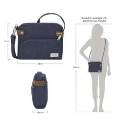 anti-diefstal clutch Travelon Heritage clutch small crossbody veilige clutch tas tegen zakkenrollers tas met RFID bescherming veilige tas reizen tas voor stedentrip