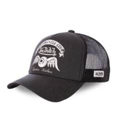 Von Dutch Trucker Cap Black Motorcycle Club - Zwarte pet met witte Flying Eyeball print