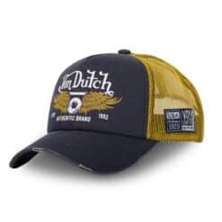 Von Dutch Trucker Pet - Crew Donkergrijs / Geel