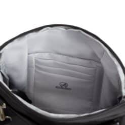 Binnenkant van de Travelon Heuptas met RFID-blokkering en handige organizer voor pasjes.