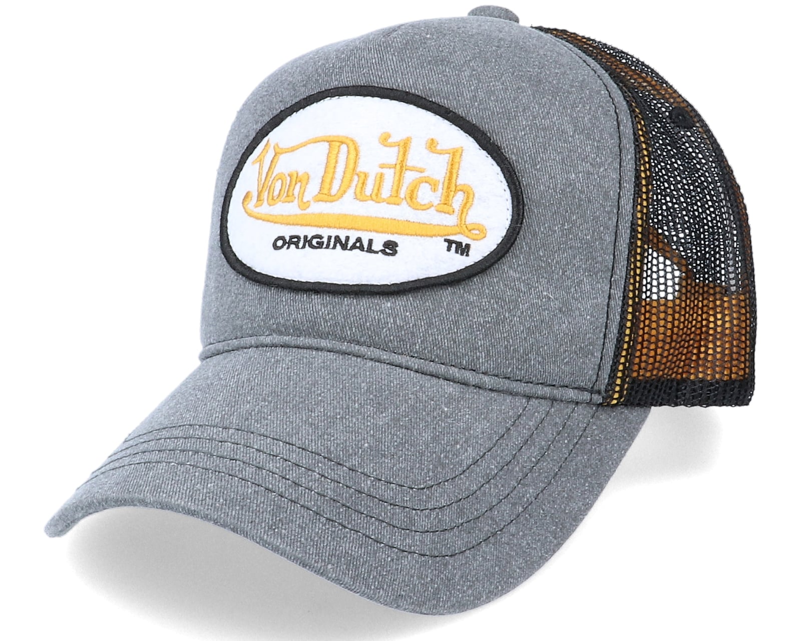 Von Dutch Oval Patch Grey/Black Trucker